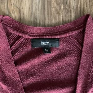 Maroon Cardigan with Pockets